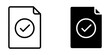 © Husna Studio - File success approval tick mark icon set with document approved verified