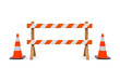 © Muhammad Umar - Roadblock with traffic cones and barrier