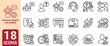 © Icon Corner - Customer Support and AI Chatbot Line Icon Set, Customer Service Assistant, Help Desk, Online FAQ, Technical Support, Order Tracking, Feedback Rating, and Workflow Vector Icons