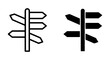 © Shirin - Directional Signpost Icons, Crossroads Decision Symbols, Navigation Choice Vector Art