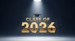 © WIJANTO - Elegant Class of 2026 Golden Typography with Graduation Cap