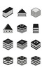 © MUHRODIN - Sweet Pastry Icons: Baklava, Cake Slices, and Layered Desserts