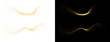 © Ihor Nemynushchyi - PNG image showing a swirling stream of golden light creating a sparkling dust effect. Futuristic stream of golden particles with shimmering waves and a sparkling light effect.