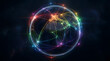 © Ai Guy - Glowing global network connections illuminate the Earth from space at night