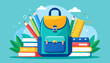 © Penguin Daily - Vibrant illustration of a school backpack surrounded by books, pencils, and a ruler, symbolizing back to school and the joy of learning and education