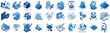© Vector - Isometric vector icon AI generating art blue color