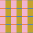 © iliveinoctober - Bold colour block grid seamless pattern with contrasting narrow dividing lines. Multicolored squares and lines abstract texture. Cute color block tartan-like structure with a clean, modern feel