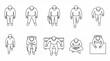 © Malintha Studio - Architectural Human CAD Symbol Sheet Top View People Figure Blocks Technical Vector Drafting Set