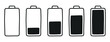 © Capuccino - Battery level icons showing charge status from empty to full