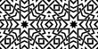 © Noureddine - An elegant Moroccan-Islamic design inspired by Arabic motifs. A modern, innovative ornament featuring interlocking geometric retro stars in Black and white pattern