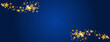 © Vector Elements - Gold star isolated panoramic blue background festive vector wallpaper