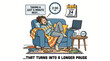 © vectorcorner - Cartoon illustration of a young person oversleeping on an armchair after intending to take a short break