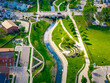 © PhotoSpirit - Aerial View of Bee Branch Creek Greenway