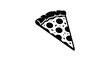 © lamia - slice of pizza silhouette on white background food meal dinner lunch snack