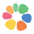 © Studicon - Colorful abstract flower shape in a circle on a white background for decoration purposes