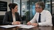 © agnes - Professional Business Meeting Between Corporate Executives in Modern Office