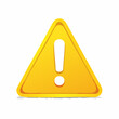 © Oleg - Bright yellow triangular warning sign with a bold white exclamation mark inside indicating caution and alert