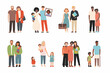 © John Lee - diverse family groups vector illustration people parents
