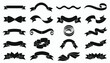 © vectyx2 - Collection of decorative black ribbon banners for various graphic designs
