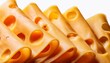 © Stephanie - close up of overlapping slices of swiss cheese forming an appealing backdrop for food related themes