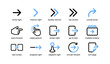 © Cali6ro - Navigation and arrow icons showing rightward gestures and screens