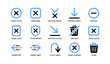 © Cali6ro - Interface close and dismiss icons showing actions and navigation