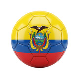 Ecuador national football team soccer ball emblem isolated on transparent background, sporting competition, championship game.
