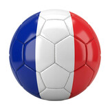France flag soccer ball for sports championship match or game celebration, represents national football team patriotic soccer equipment for fans.