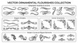 © PYARA - A collection of vector ornamental flourishes and calligraphic swashes for design and decoration , jpg, vector icons sets, png,