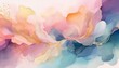 © Scott - abstract watercolor wash splashes soft pastels organic shapes subtle blending delicate color palette