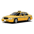 © Setya - Yellow Taxi Cab Illustration Isolated - Transportation Icon