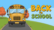 © Monisha - Illustration of school bus driving back to school season