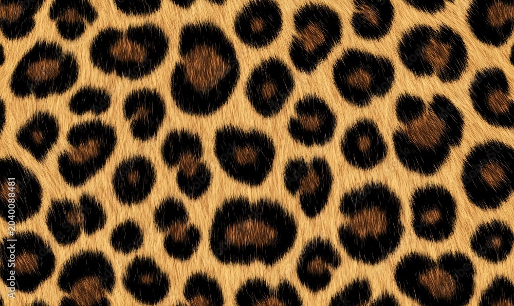 Leopard print animal fur texture seamless background for design ...