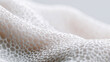 © dinatychynska - Artificial skin mesh scaffold with porous cellular structure, engineered for tissue regeneration and reconstructive medicine. Futuristic bioengineering concept for transplantation and wound healing.