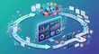 © Nargis - Digital feedback loop concept with customer surveys, analytics dashboard and communication icons, showing how businesses collect and act on customer needs.