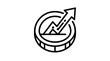 © Rama - Icon symbolizing financial growth with coins and an upward arrow representing investment returns