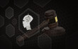 © sh99 - Artificial intelligence law concept with a judge gavel and digital AI brain symbol on a technological honeycomb background for legal technology and innovation regulations