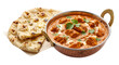 © shuphanida - Indian butter chicken curry in copper bowl with naan bread