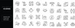 © Deloara - Set o outline icons related to HR, Human Resources, Recruitment, Employment, business, office, company, management. Editable stroke. Linear icon.