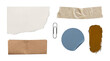 © HOAI PHAM - Minimalist torn paper and tape scrapbook design elements