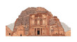© rahim - Vector illustration of Petra's Al Khazneh in Jordan with rocky landscape