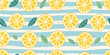 © Hridoy - Lemon and mint leaf pattern a bright summery vector illustration