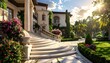 © ipul - A luxurious mansion with a large staircase and garden