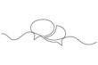 © MstShirina - Speech bubble continuous line art minimal communication vector icon