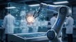 © Thanawat_Suesoypan - Robotic Arm Demonstration, Advanced Technology, Research Lab, Digital Interface, High-Tech Environment, Close-Up View, Innovation Concept