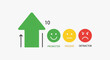 © sudirman - Green arrow with smiley faces icons.