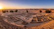 © Idris - Ancient Desert Ruins Illuminated by Golden Sunset in Arid Oasis Landscape