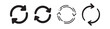 © Update - Set of rotation and refresh cycle arrow signs for web user interface and application menu.