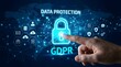© Nimra - Data Protection GDPR Compliance with Glowing Digital Lock and Cyber Security Interface