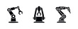 © Lili - Robotic arm icon set. Industrial robot, automation, and manufacturing technology symbols.
